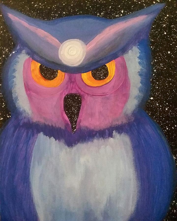 Guardian Owl Painting by Vale Anoai