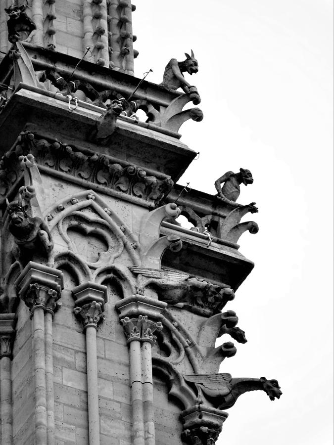 Paris Photograph - Guardians in the Sky by Audreys Art for the Ages