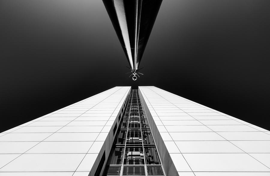 Up Movie Photograph - Guarding The Elevator Shaft by Michiel Hageman