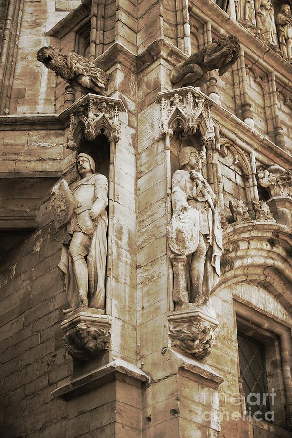 Guarding the Grand Place in Sepia Photograph by Carol Groenen