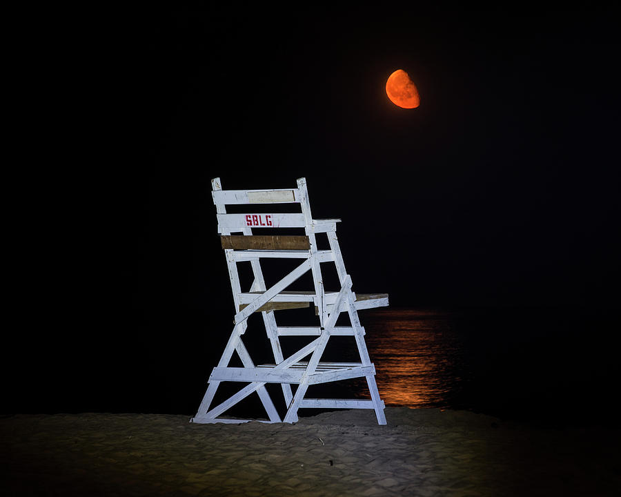 Guarding the Moon on Singing Beach Manchester-by-the-Sea MA Photograph by Toby McGuire