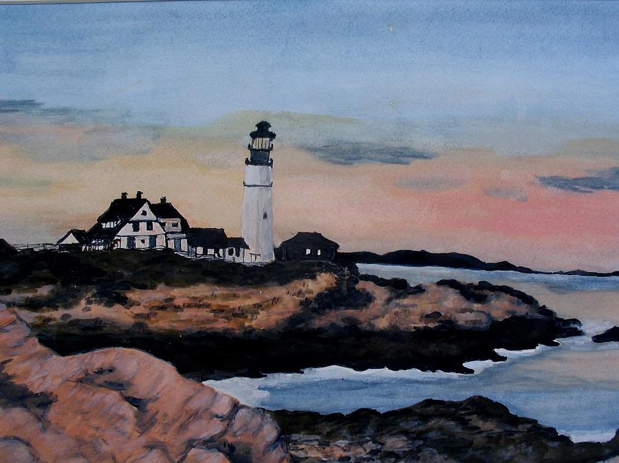 Guarding the New England Coast Painting by Liz Borkhuis - Pixels