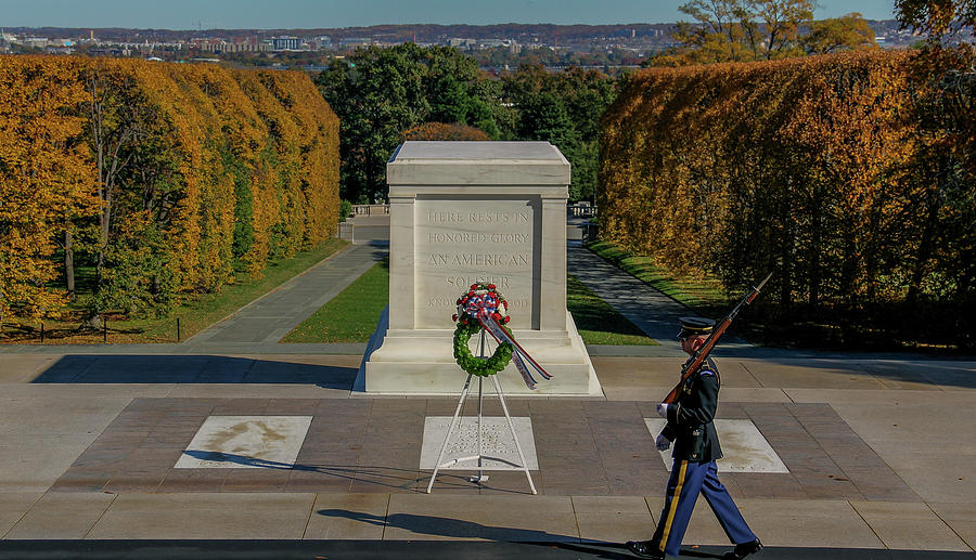 Guarding the Tomb of the Unknown Soldier Photograph by Amy Sorvillo