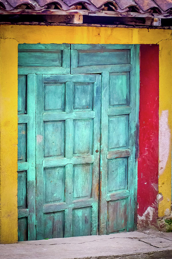Guatemalan Door Photograph by Adam Reinhart