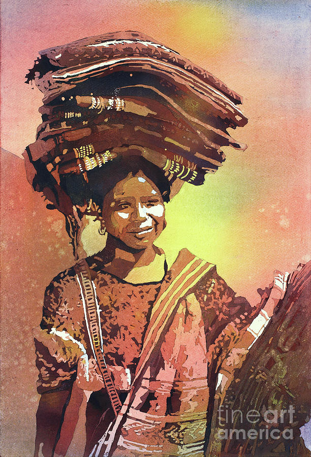 Guatemalan Woman Painting by Ryan Fox
