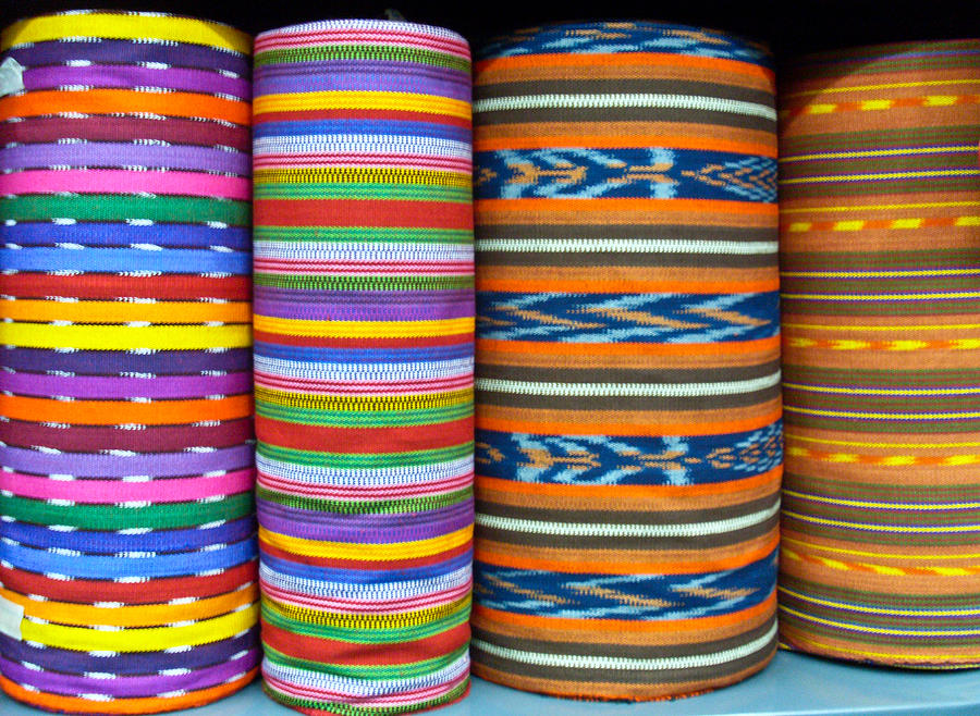 Guatemalan Woven Fabric Photograph by Douglas Barnett