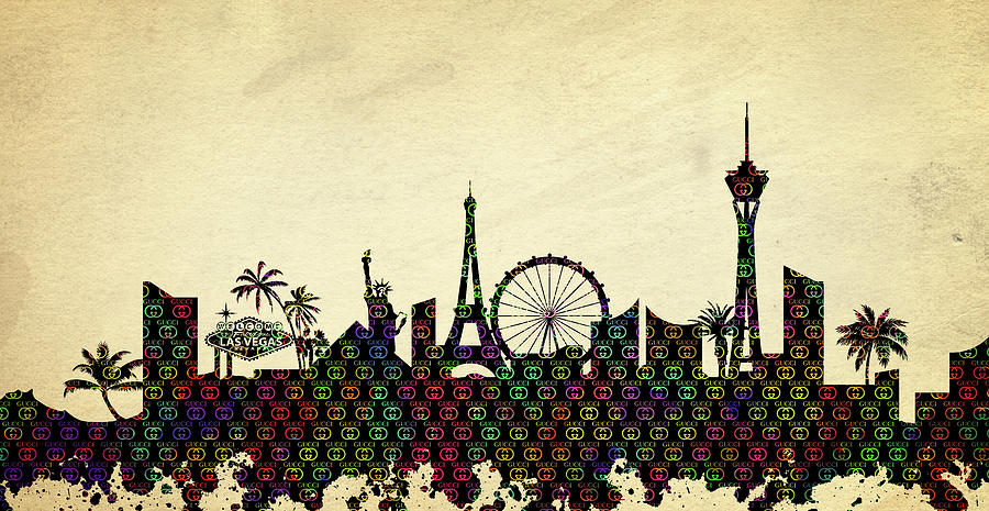 Gucci Digital Art - Gucci Vegas Skyline by Ricky Barnard Gucci Digital Art - Gucci Vegas Skyline by Ricky Barnard