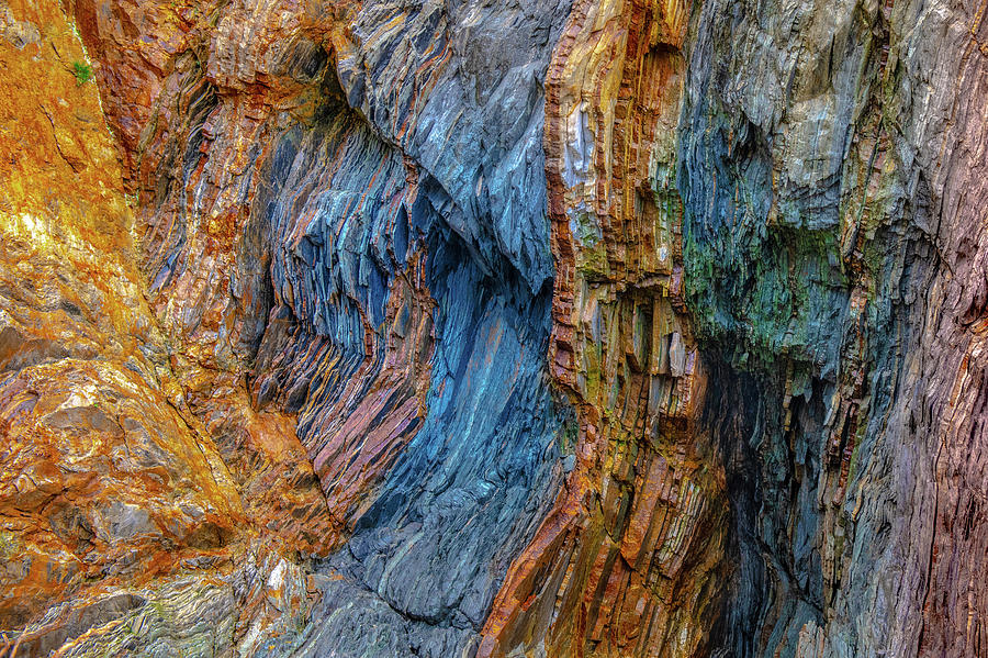 Colorful Rock Wall at Gueirua Beach Photograph by Judith Barath