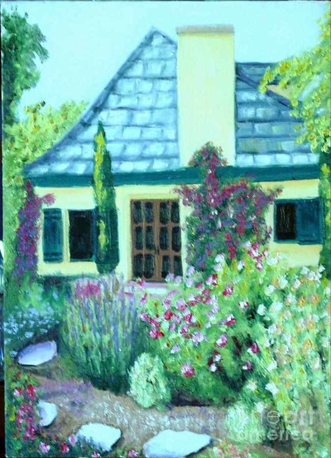 Guest Cottage Painting by Laurie Morgan