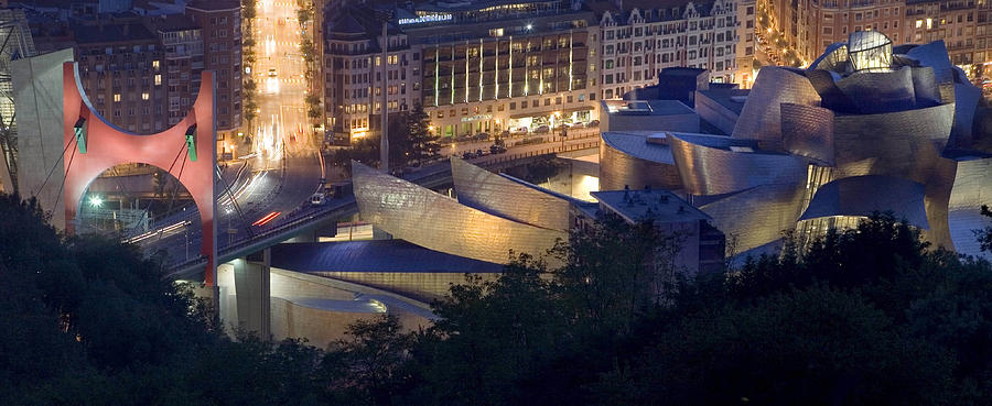 Architecture Photograph - Guggenheim at Night by Rafa Rivas
