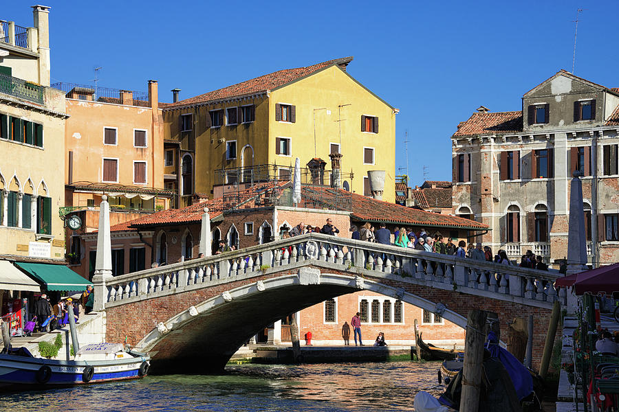 Bridge Photograph - Guglie bridge and Cannaregio canal in Venice by Matthias Hauser
