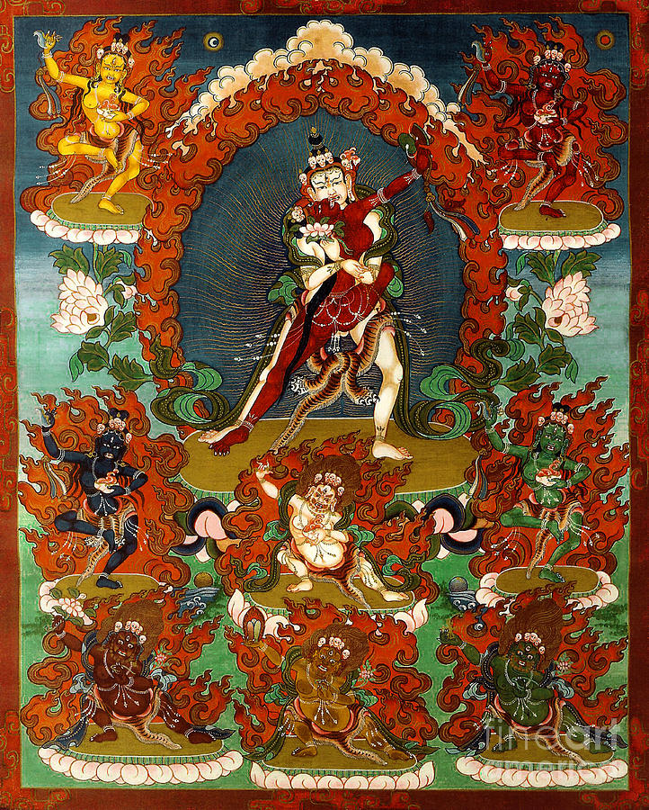 Guhya Sadhana Avalokiteshvara Gyalwa Gyatso  Painting by Sergey Noskov