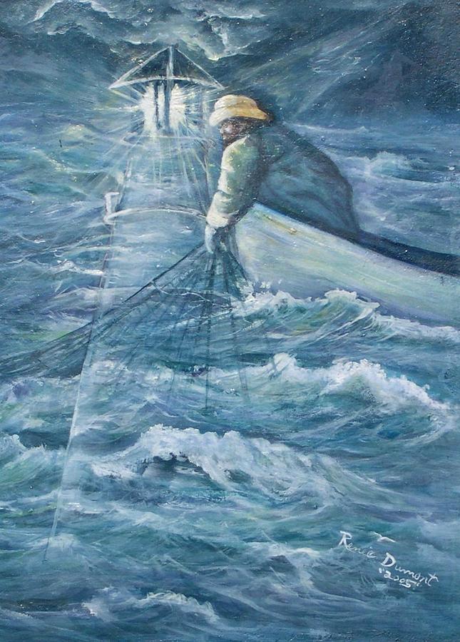 Light House Painting - Guidance by Renee Dumont  Museum Quality Oil Paintings  Dumont