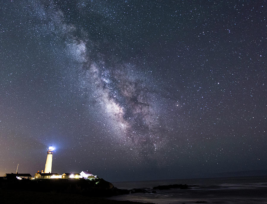 Lighthouse Photograph - Guided by the Stars by Alex Lapidus