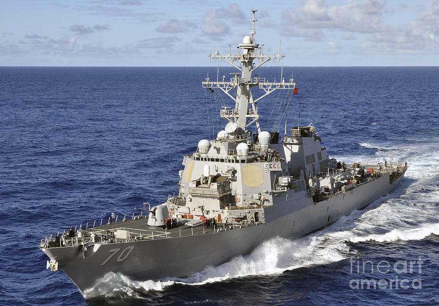 Guided-missile Destroyer Uss Hopper Photograph by Stocktrek Images