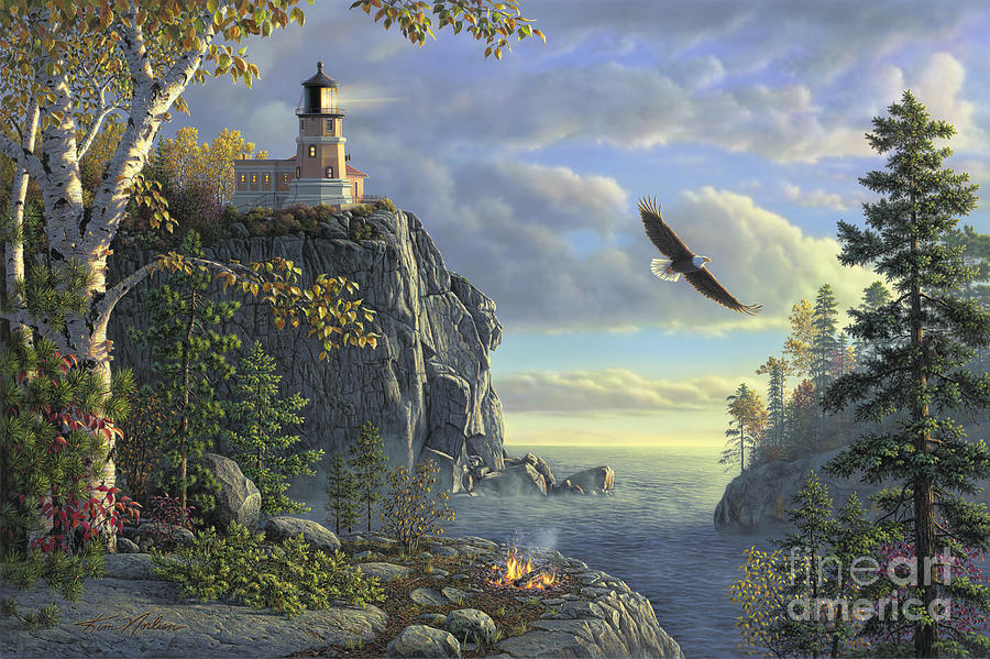 Eagle Painting - Guiding Light by Kim Norlien