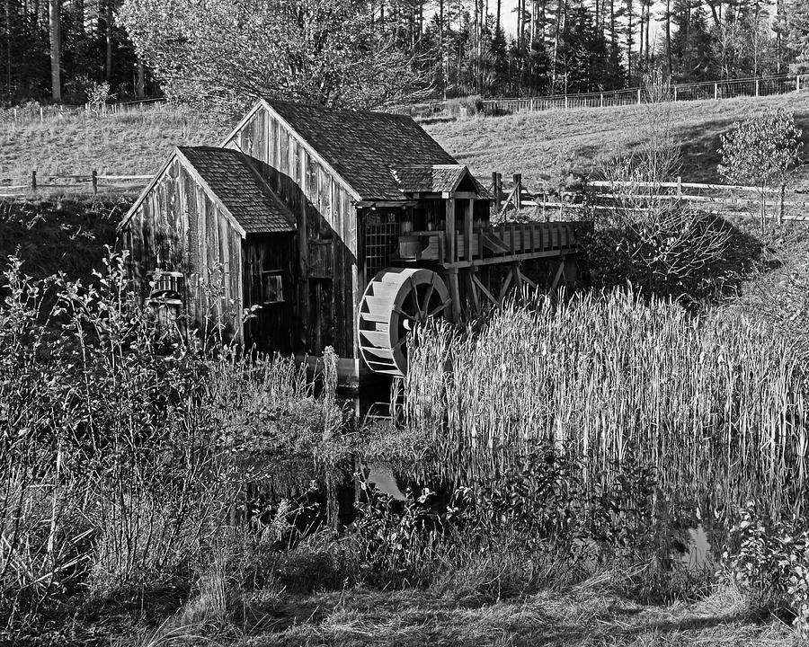 Guildhall Vermont Grist Mill Black and White Photograph by Toby McGuire