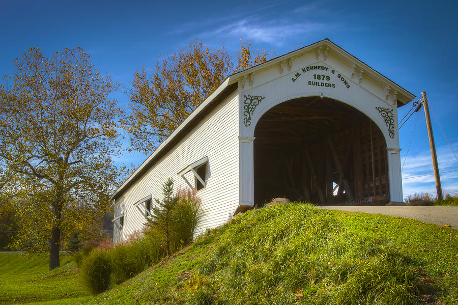 Guilford covered bridge Photograph by Jack R Perry