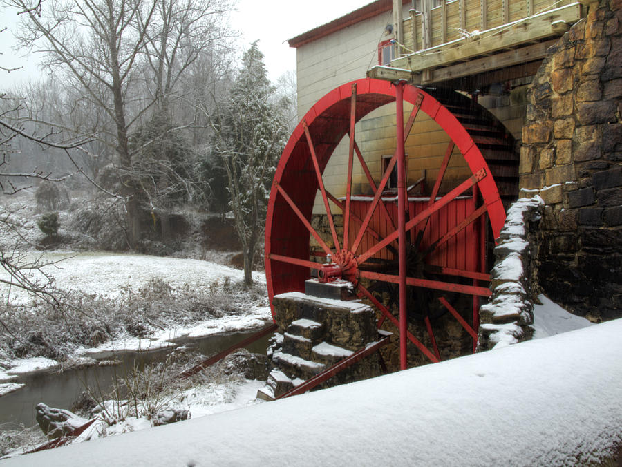 Christmas Photograph - Guilford Mill at Christmas by Michael Edwards