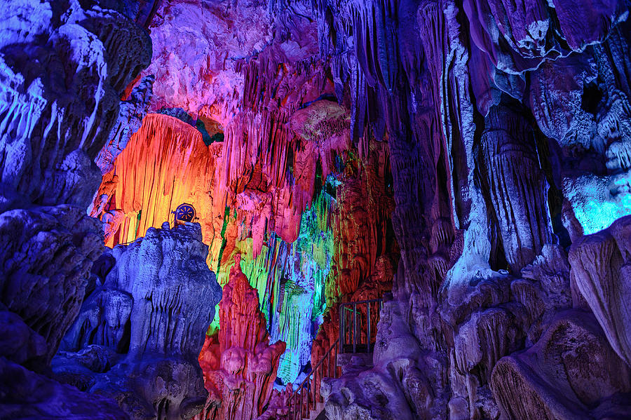 Guilin  Reed Flute Cave, China Photograph by Judith Barath
