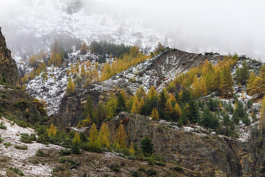 Guisane Valley in Autumn - 3 - French Alps Photograph by Paul MAURICE
