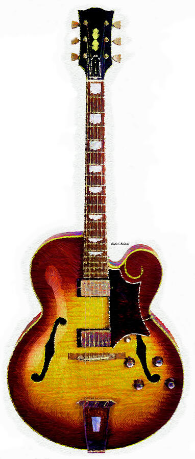 Guitar 0816 Digital Art by Rafael Salazar