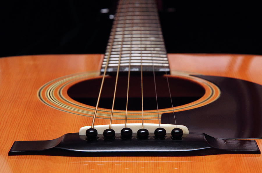 Orange Photograph - Guitar 12 by Andee Design