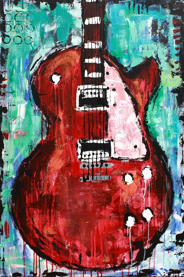 Abstract Painting - Guitar 6 by Kayla Mallen