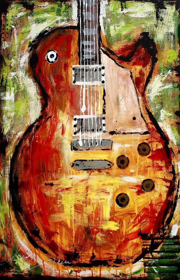 Abstract Painting - Guitar 8  by Kayla Mallen