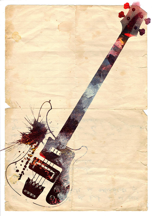 Guitar Abstract 2 Digital Art by Anna K