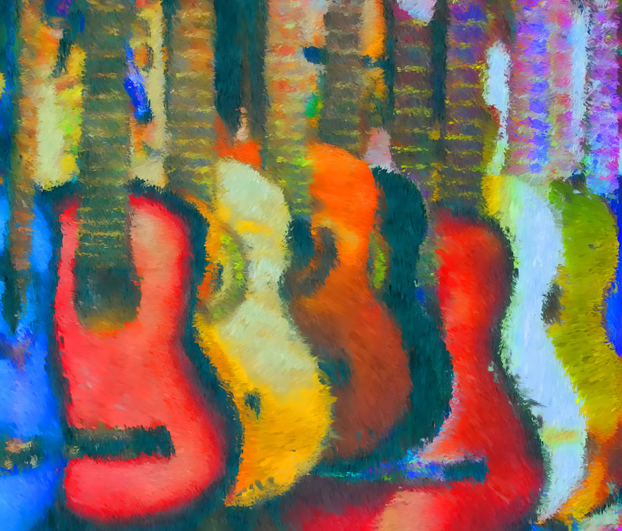 Music Photograph - Guitar Abstract by Mike OBrien