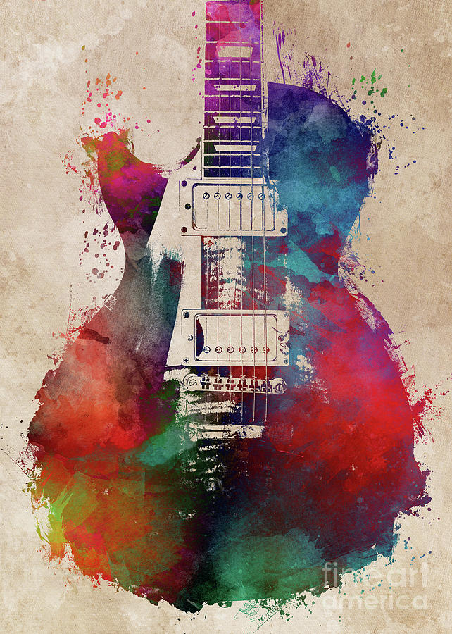 Guitar Art  Digital Art by Justyna Jaszke JBJart