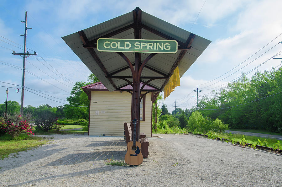 Spring Photograph - Guitar at Cold Spring Station - Cape May New Jersey by Bill Cannon