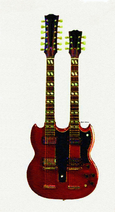 Guitar Duo 0819 Digital Art by Rafael Salazar