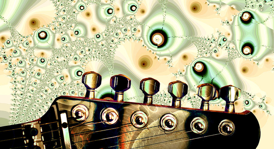 Music Digital Art - Guitar Head - Fantasy - Musical Instruments by Anastasiya Malakhova