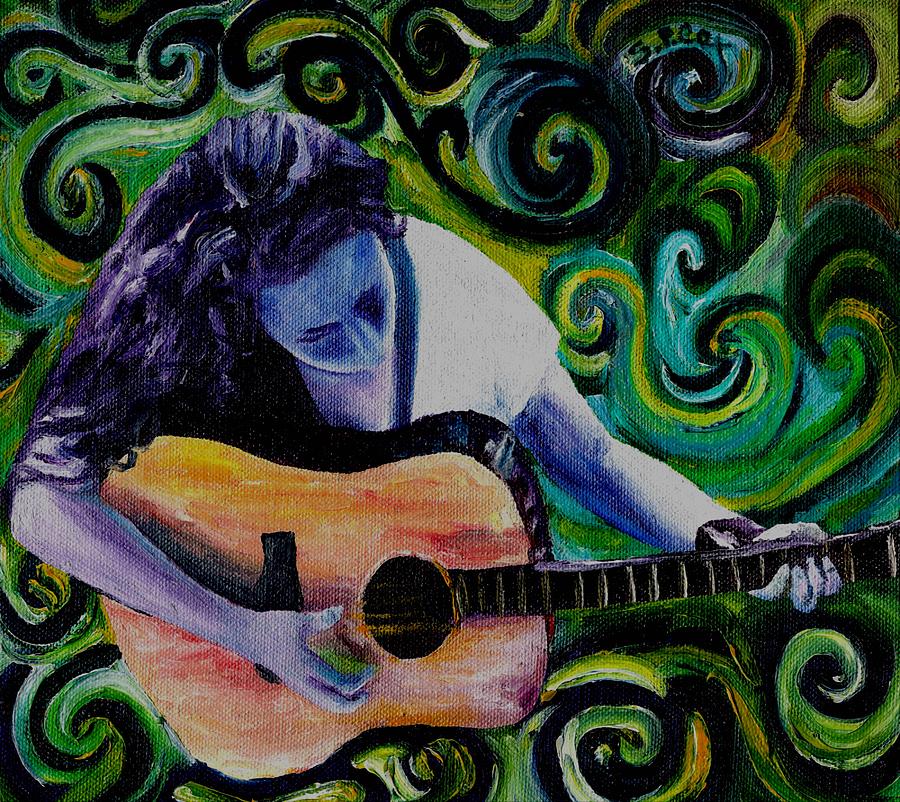 Guitar Heroine Painting by Stephanie Cox