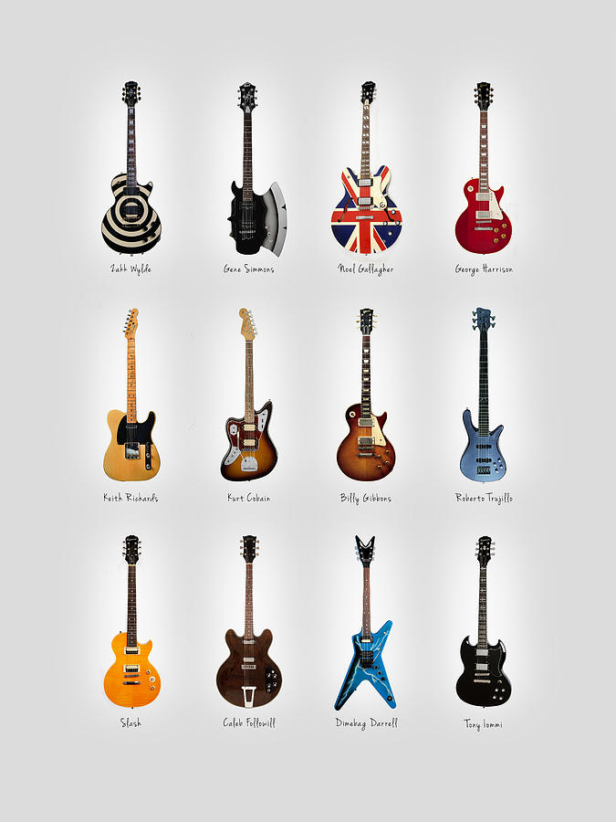 Fender Stratocaster Photograph - Guitar Icons No3 by Mark Rogan