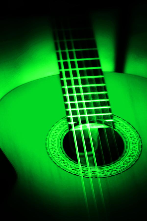 Music Photograph - Guitar In Color by Karen Wagner