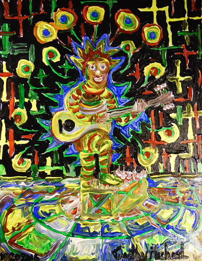 Guitar Man  Painting by Timothy Foley