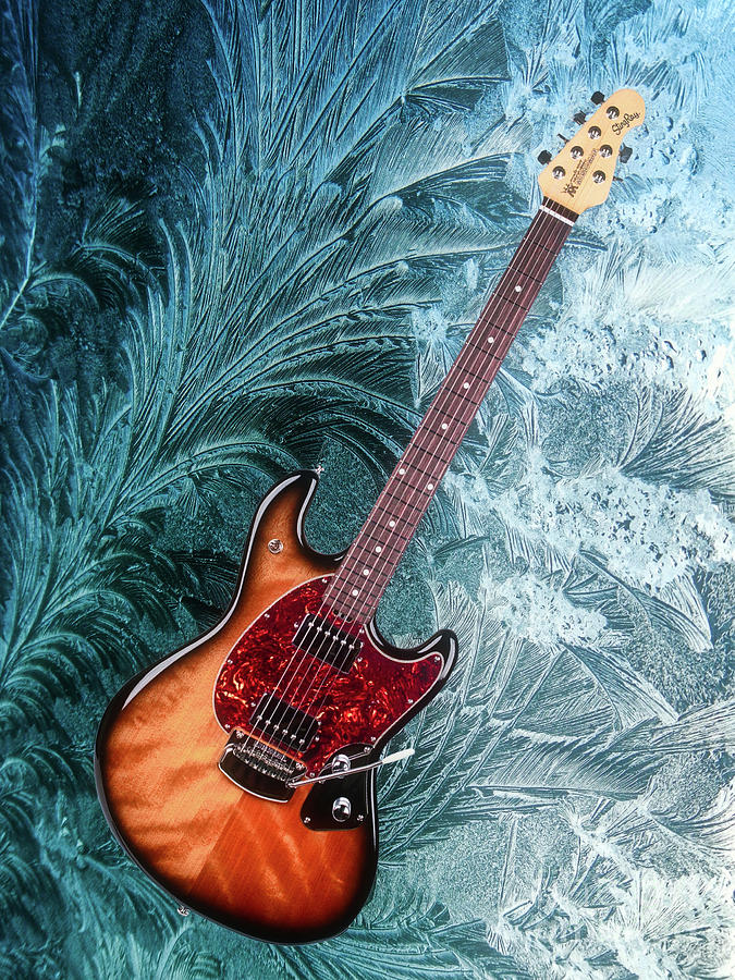 Cool Photograph - Guitar On Crystals by Steven Parker