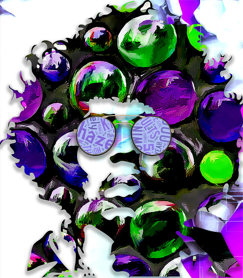 Rock Star Jimi Hendrix Mixed Media by Marvin Blaine