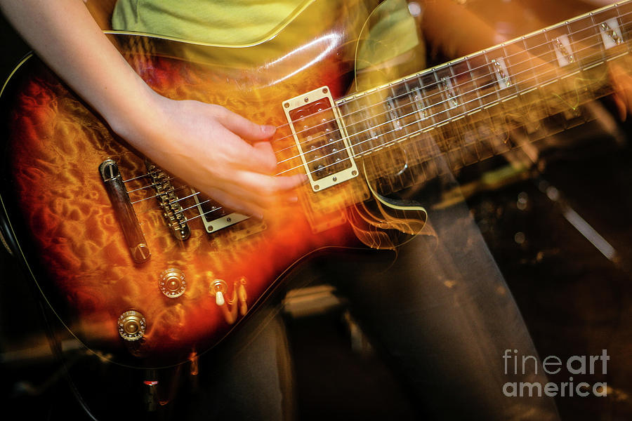 Female Guitar Player Close Up Photograph By Marie Kanger Born