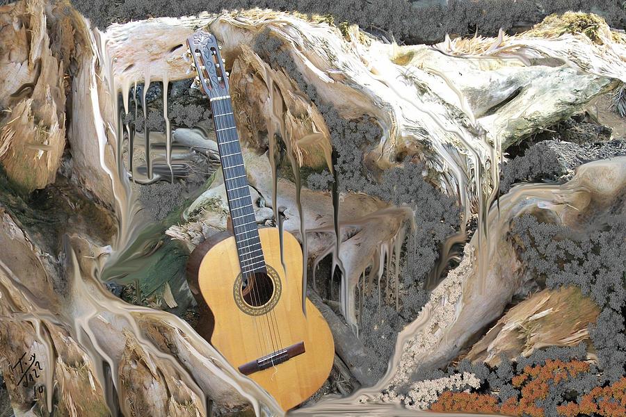 Surrealism Digital Art - Guitar Purgatory by Tony Rodriguez