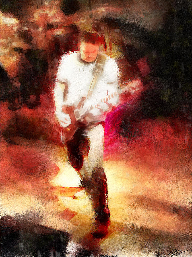 Rock And Roll Digital Art - Guitar Rock by Ryan Burton