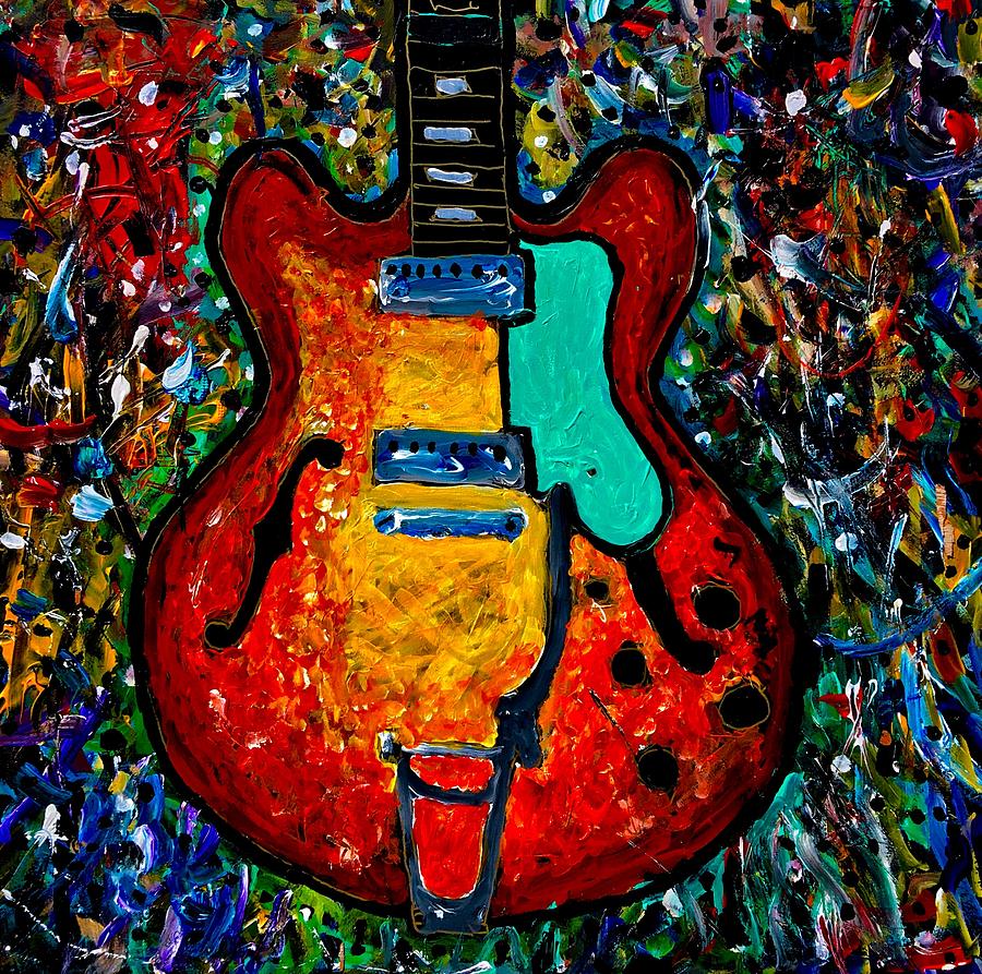Guitar scene Painting by Neal Barbosa