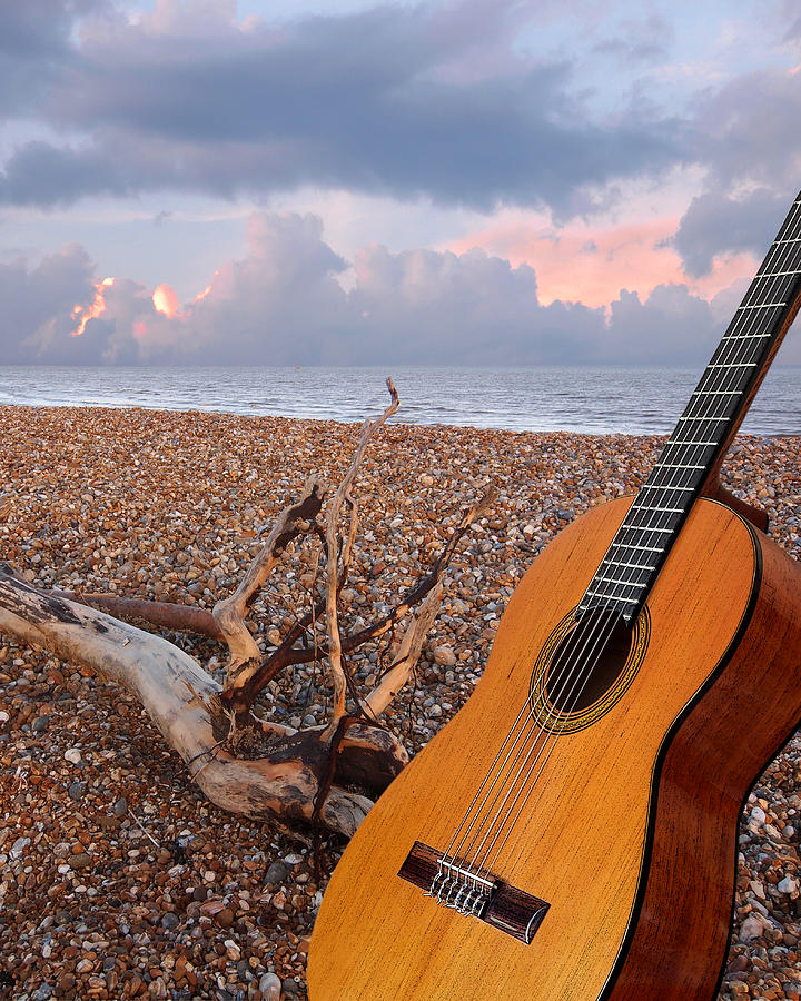 Guitar Serenade On The Beach Photograph by Gill Billington