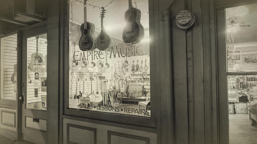 Guitar Store  Digital Art by Cathy Anderson