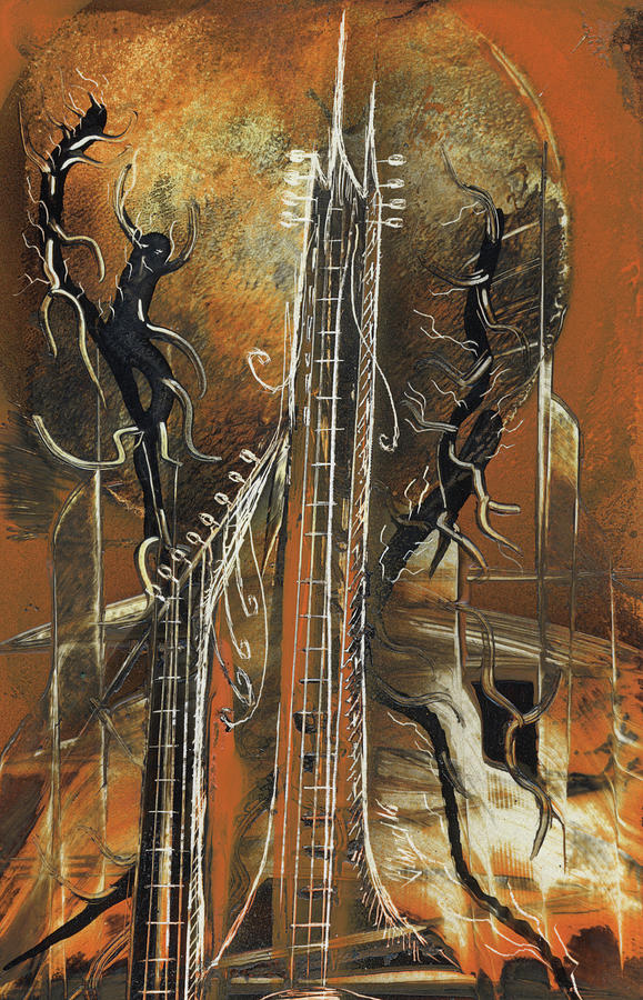 Fantasy Painting - Guitar World by Jason Girard
