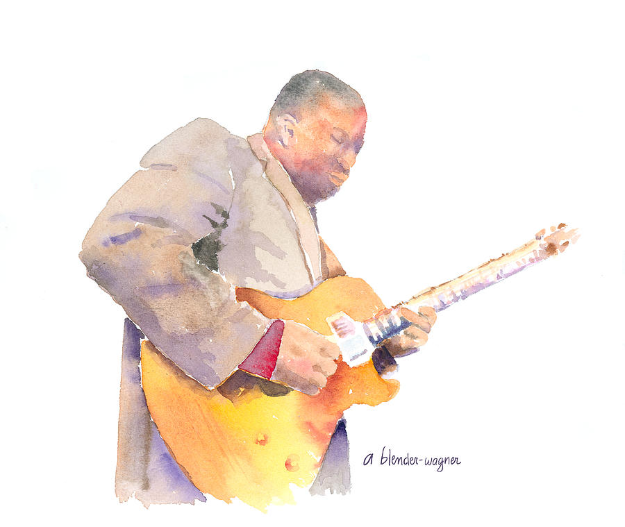 Guitarist Painting by Arline Wagner