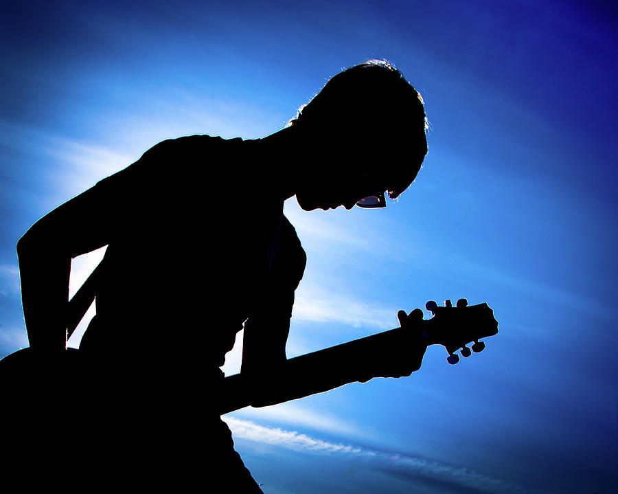 Guitarist Silhouette Photograph by Adam Reinhart
